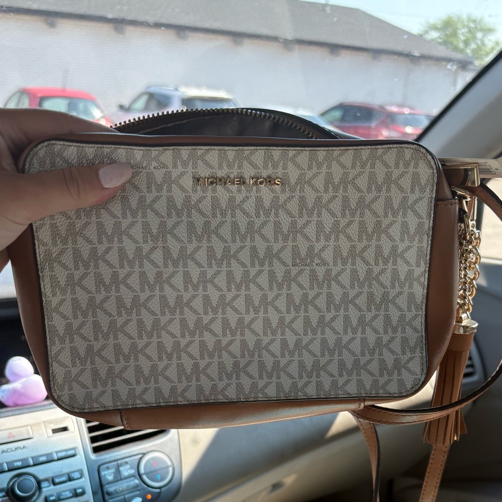 Michael Kors Beige and Brown Men's Bag